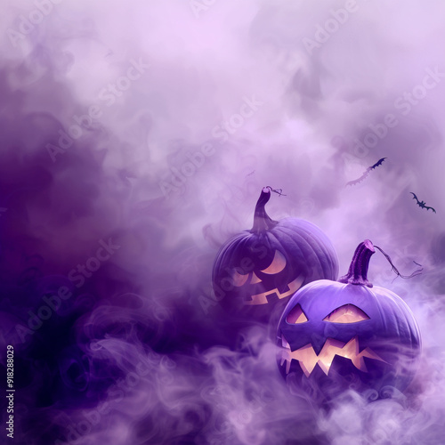 halloween background purple pumpkin