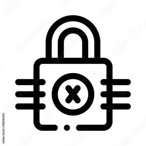 lock line icon