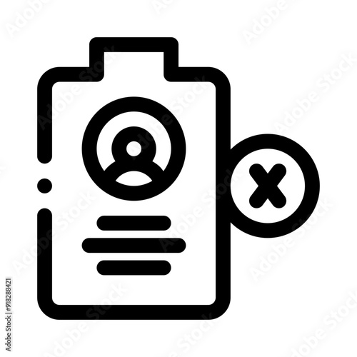 ID card line icon