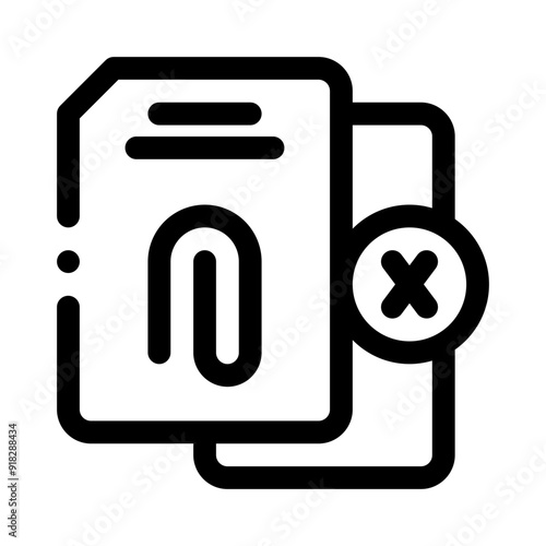 paper clip line icon