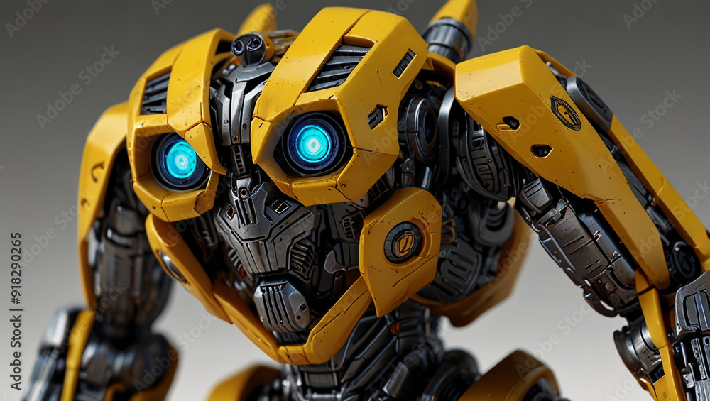 big strong yellow robot