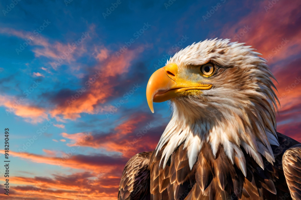 Obraz premium Graceful Eagle in Flight