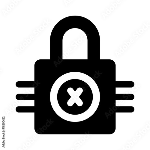 lock glyph icon