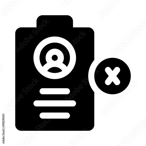 ID card glyph icon
