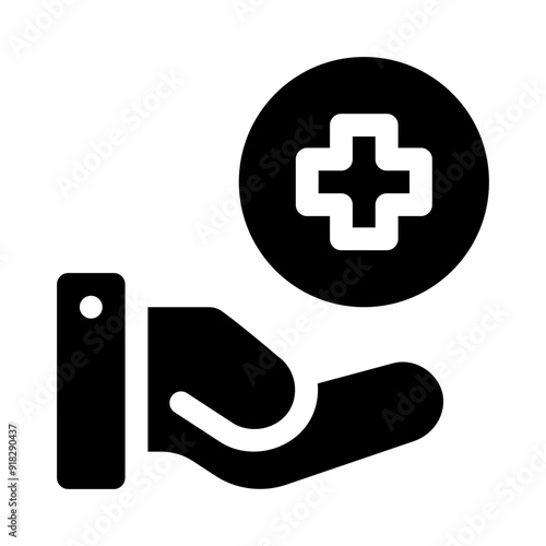 red glyph icon