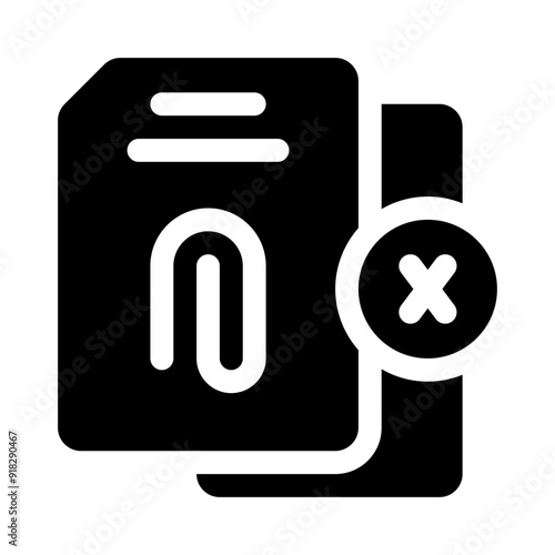 paper clip glyph icon