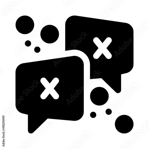 speech bubble glyph icon