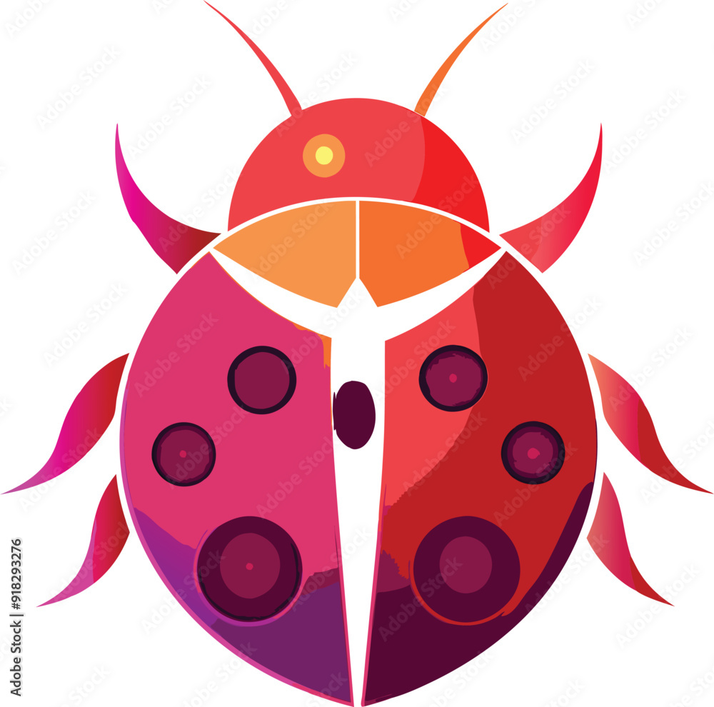 Obraz premium ladybug on white background. ladybird vector illustration