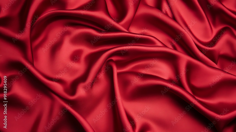 Patterned silk in crimson red, delicate details, side view, lowkey lighting Patterned silk in crimson red, delicate details, side view, lowkey lighting