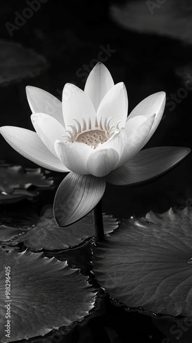 Lotus Flower Urban Oasis Buddhism, Hinduism Religion Spiritual Symbol - Generative AI
