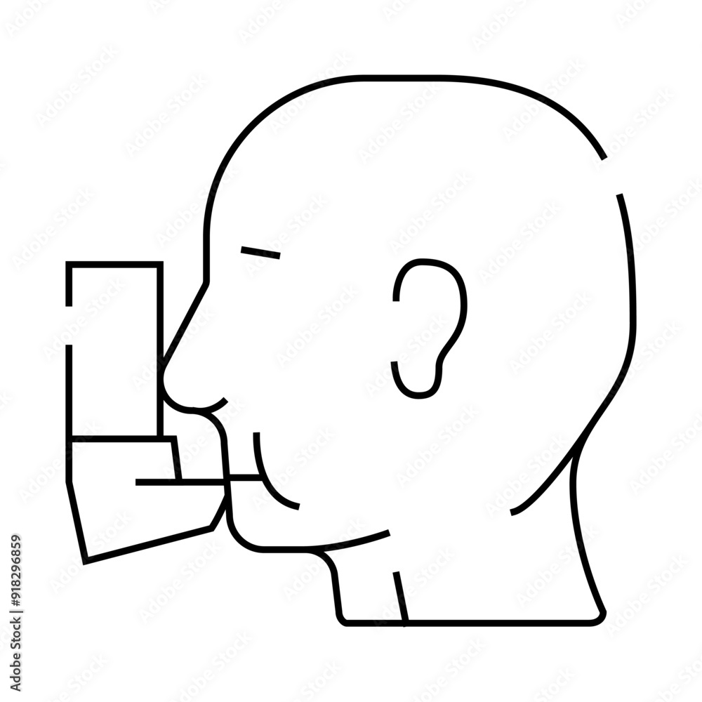 asthma health problem line icon vector. asthma health problem sign. isolated contour symbol black illustration asthma health problem line icon vector. asthma health problem sign. isolated contour symbol black illustration