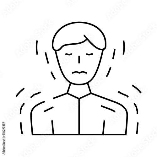irritability health problem line icon vector. irritability health problem sign. isolated contour symbol black illustration