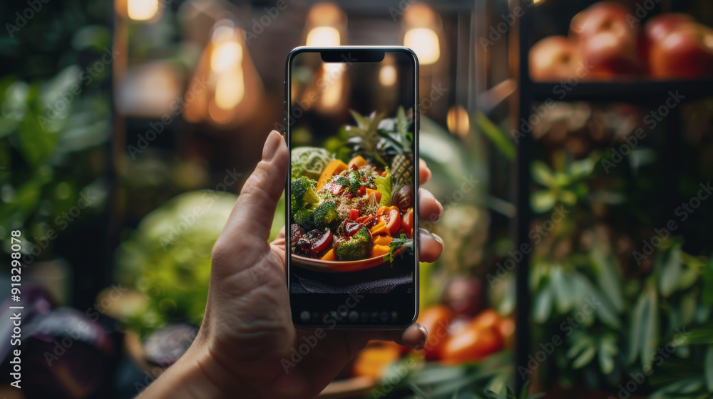 Close-up of a human hand taking a photo of food using a modern phone. Concept of food, restaurants. Close-up of a human hand taking a photo of food using a modern phone. Concept of food, restaurants.