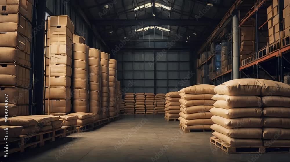 bags in warehouse, storage bags in warehouse, storage