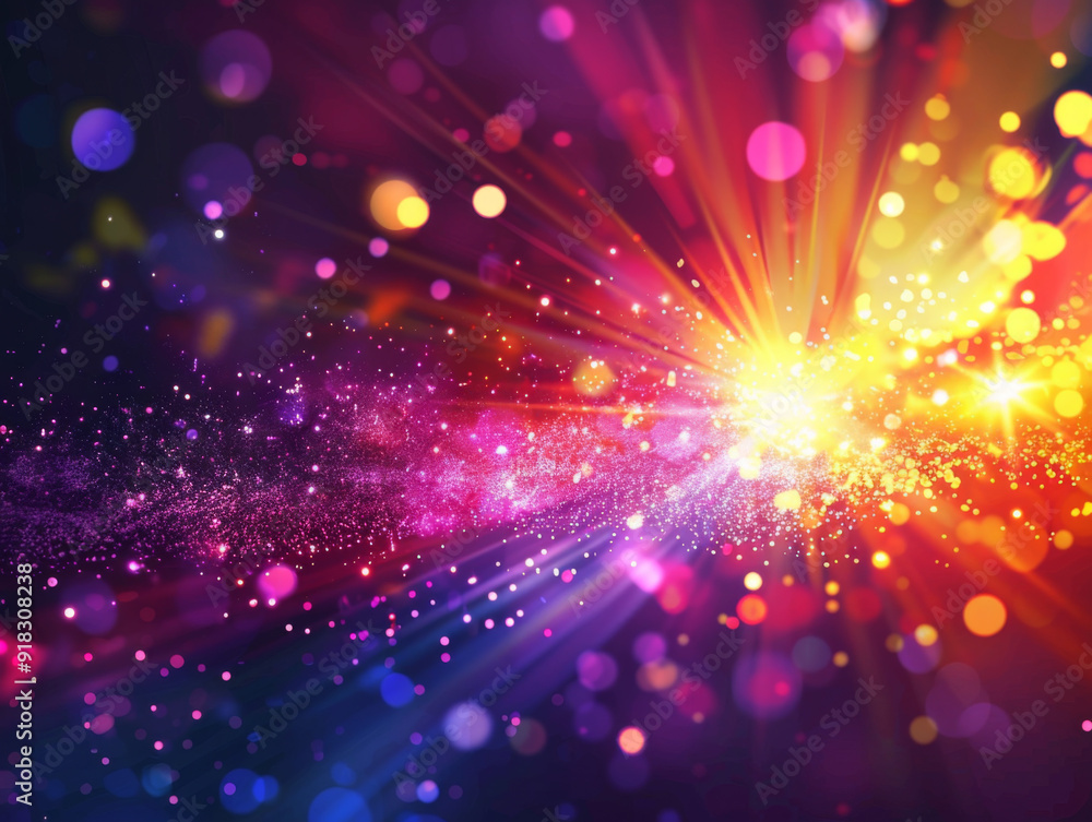 Abstract Colorful Explosion of Light and Sparkle Abstract Colorful Explosion of Light and Sparkle