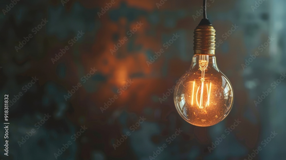 A light bulb shining brightly in a dark room, symbolizing a clear idea. A light bulb shining brightly in a dark room, symbolizing a clear idea.