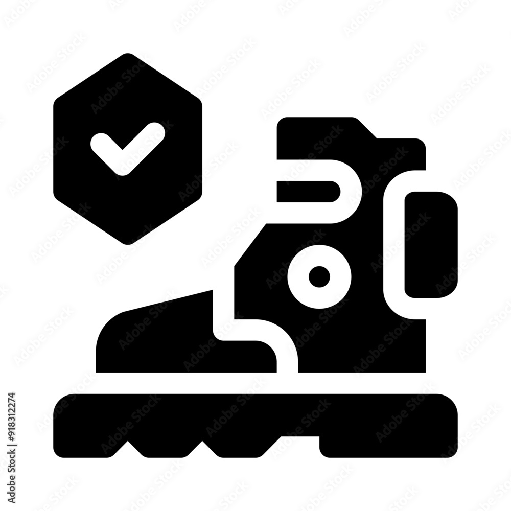 Fototapeta premium safety glyph icon