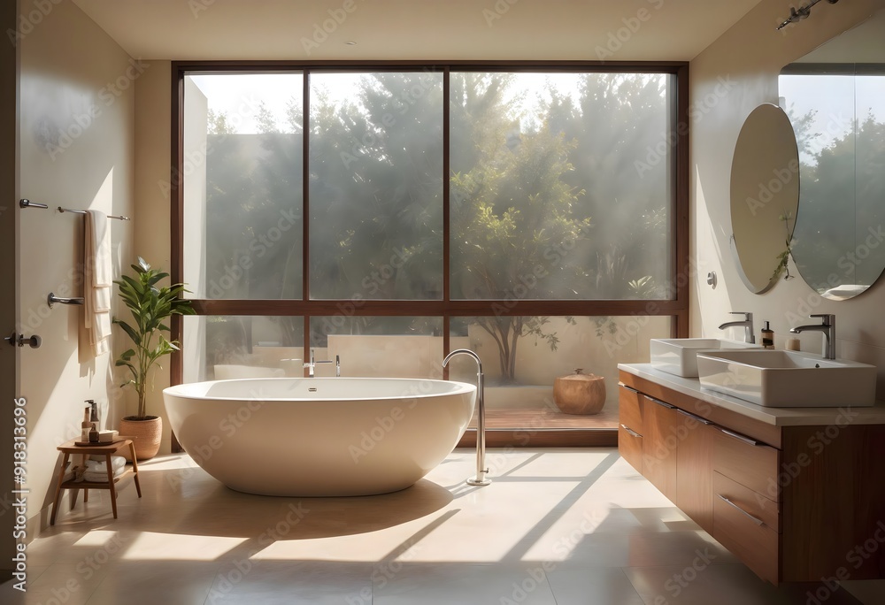 Concept photo of minimalist bathroom interior Concept photo of minimalist bathroom interior