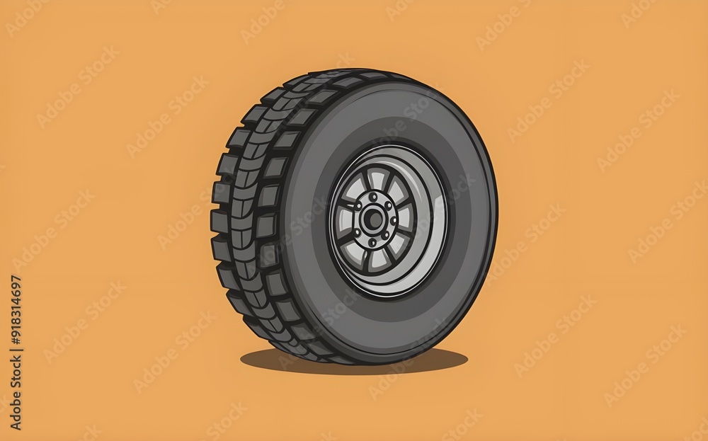 manually doodled cartoon tyre illustration manually doodled cartoon tyre illustration