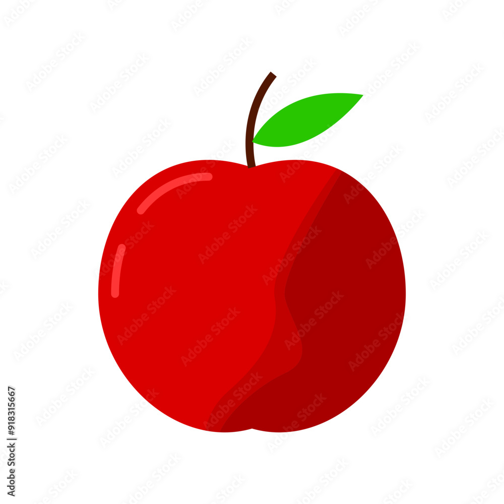 Fototapeta premium red apple isolated on white