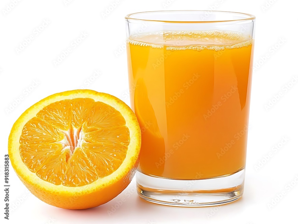 Glass of Orange Juice with Half an Orange - Photo Glass of Orange Juice with Half an Orange - Photo