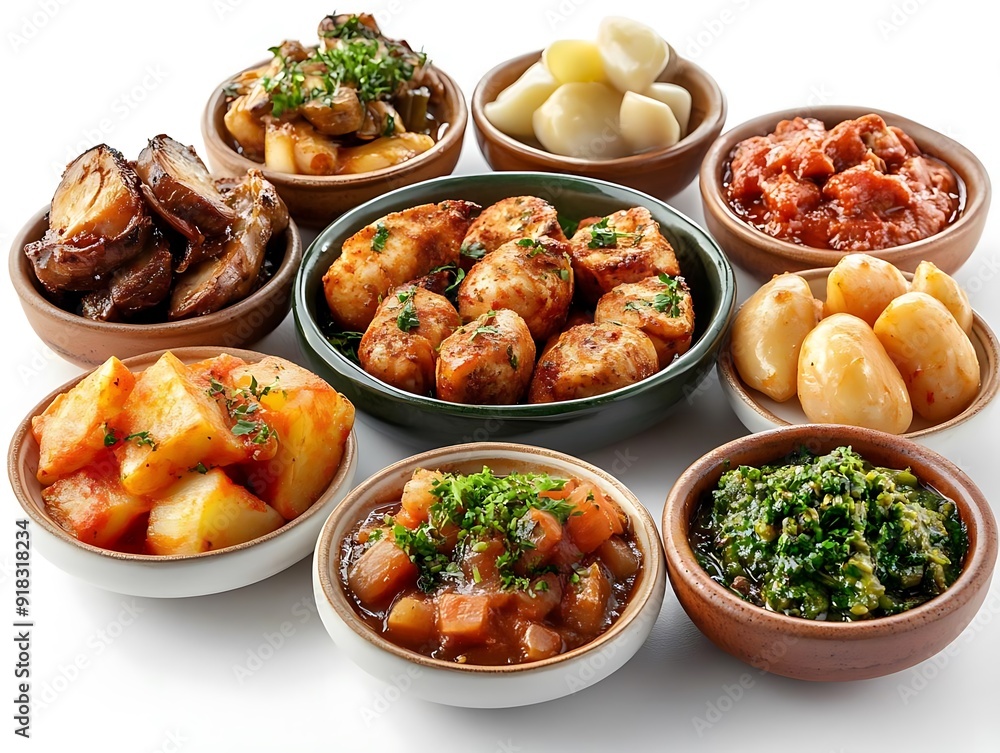 Appetizers Spanish Tapas Food Dishes Plate Image Appetizers Spanish Tapas Food Dishes Plate Image