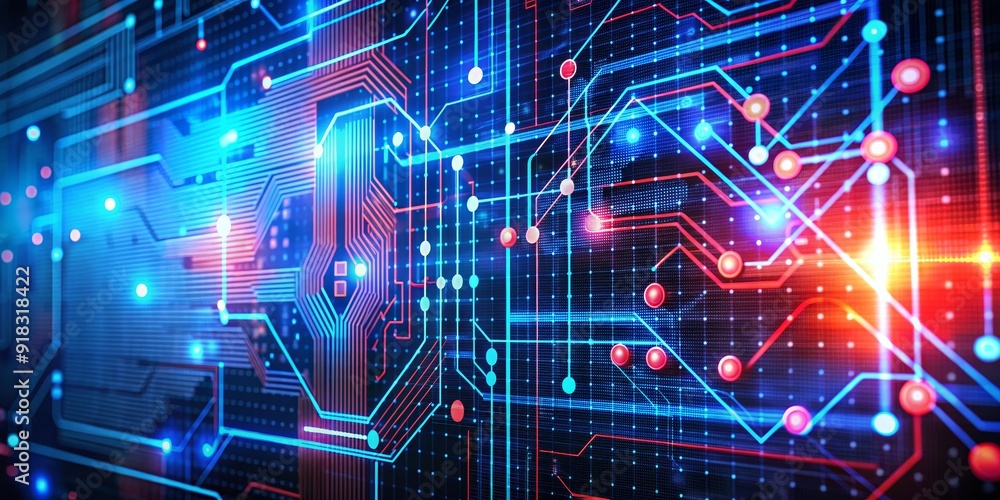 Abstract Digital Circuitry Network, digital art, glowing lines, futuristic technology, network, technology, data Abstract Digital Circuitry Network, digital art, glowing lines, futuristic technology, network, technology, data