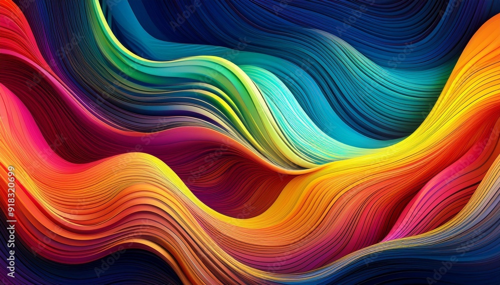 Abstract background of bright wavy lines Abstract background of bright wavy lines