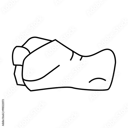 shoulder joint line icon vector. shoulder joint sign. isolated contour symbol black illustration
