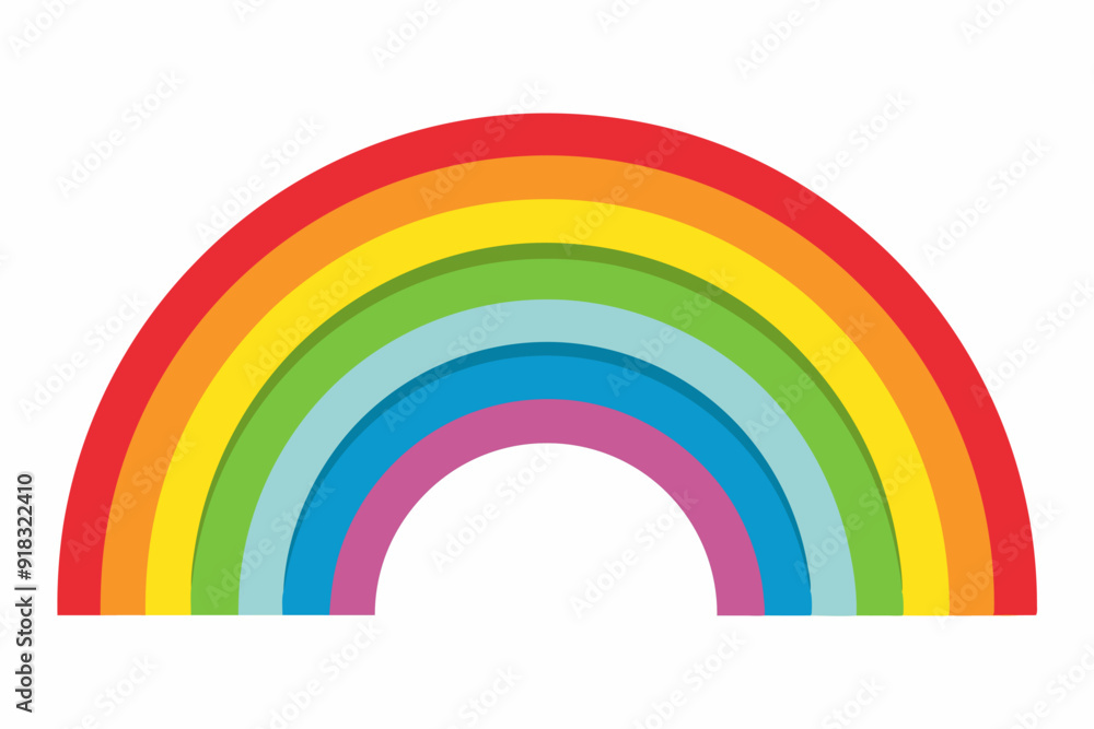Fototapeta premium Colorful Rainbow Arc with Seven Bands