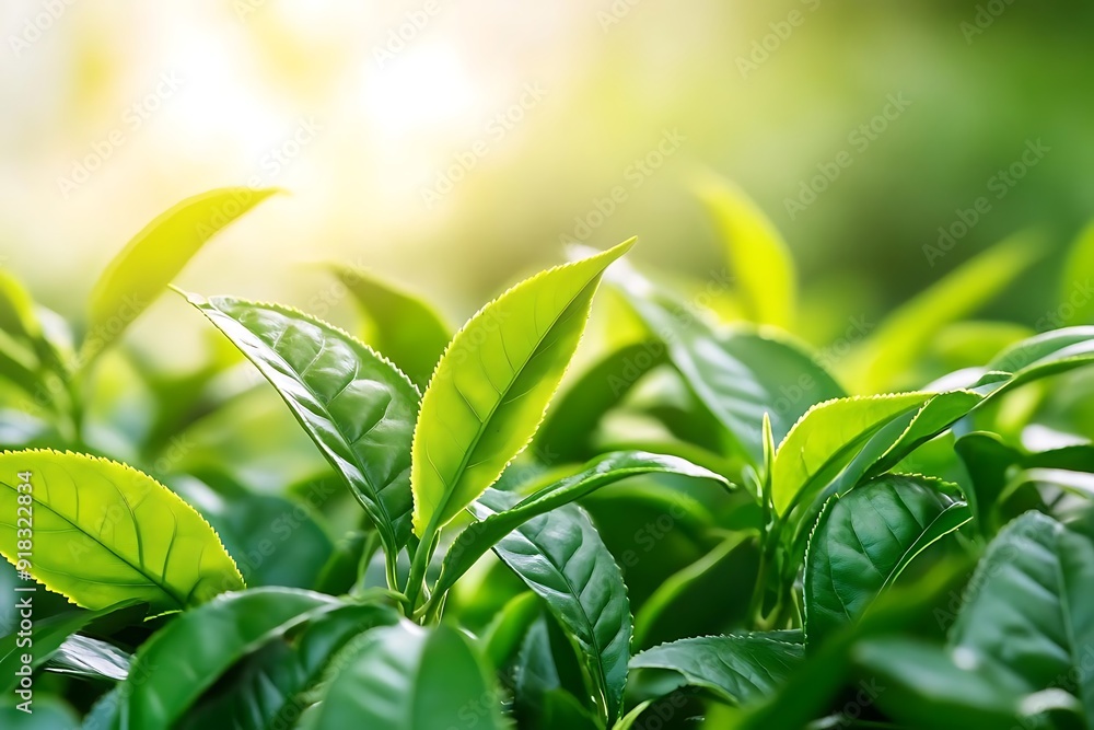 Close-Up Photo of Green Tea Leaves in the Sunlight Close-Up Photo of Green Tea Leaves in the Sunlight