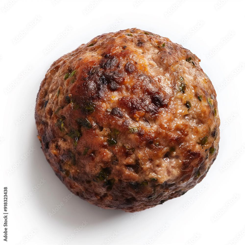there is a meatball on a white surface with a white background there is a meatball on a white surface with a white background
