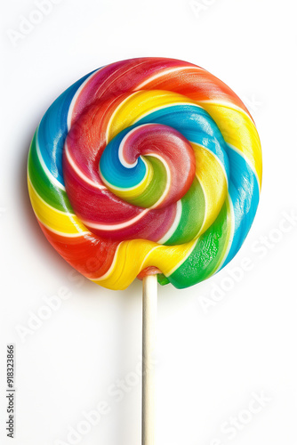 Wallpaper Mural brightly colored lollipop on a stick against a white background Torontodigital.ca