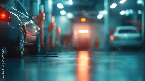 Wallpaper Mural Out-of-Focus Auto Repair Shop with Soft Light Effects Torontodigital.ca