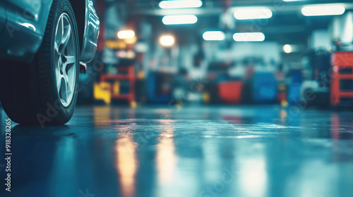 Wallpaper Mural Out-of-Focus Auto Repair Shop with Soft Light Effects Torontodigital.ca