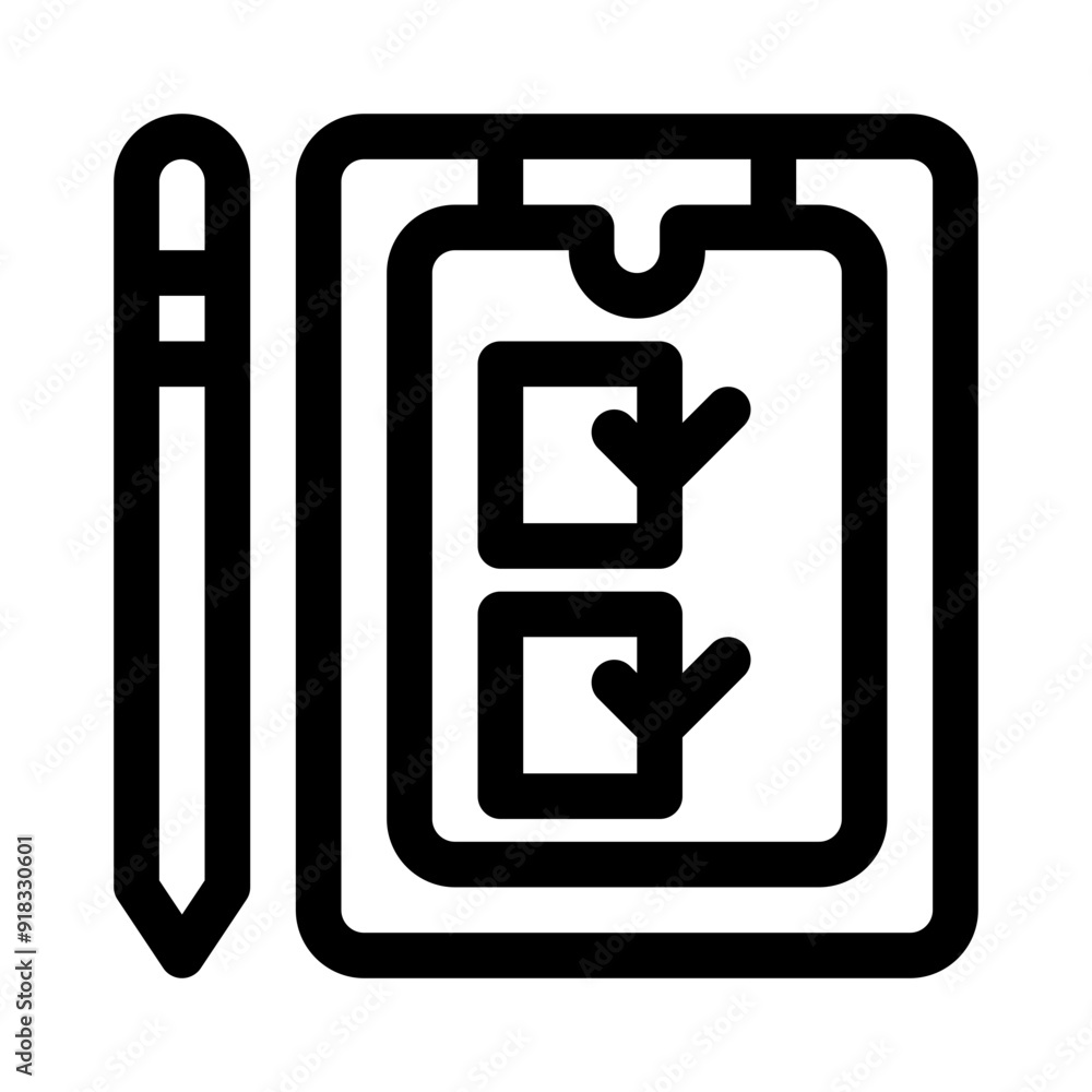 task list line icon task list line icon