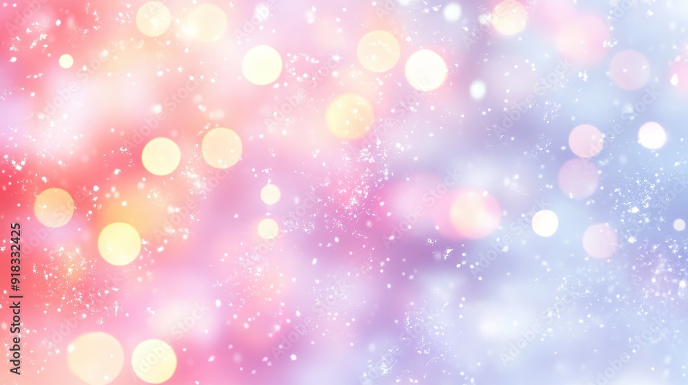 Abstract Pink and Blue Bokeh Background with White Glitter Abstract Pink and Blue Bokeh Background with White Glitter