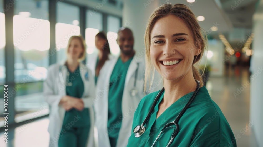 Fototapeta premium The smiling medical team