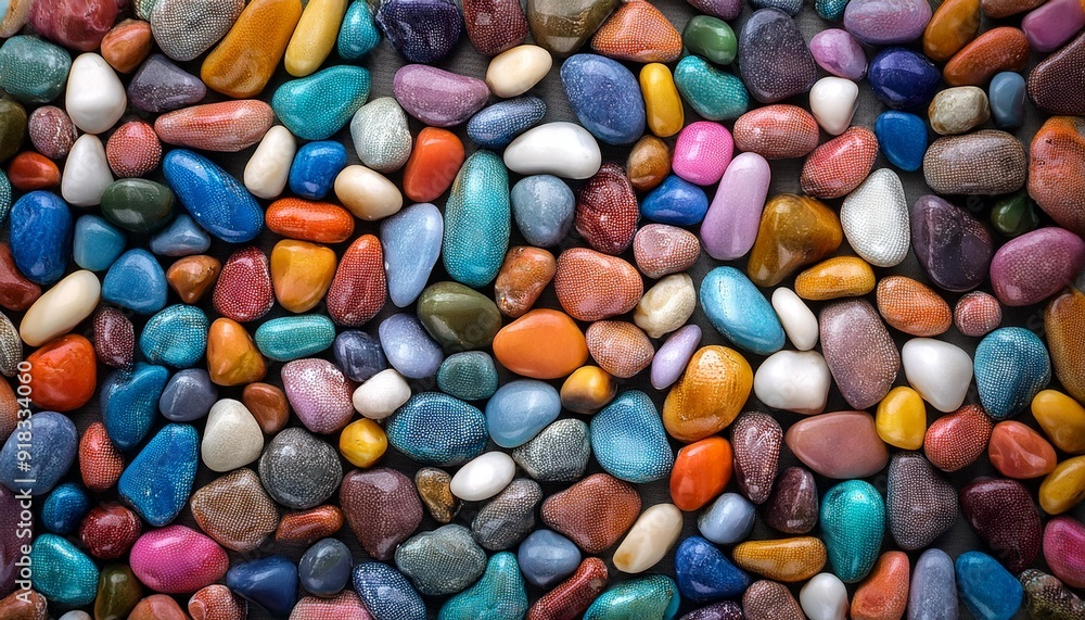 Background of small colors stones. Generative AI Background of small colors stones. Generative AI
