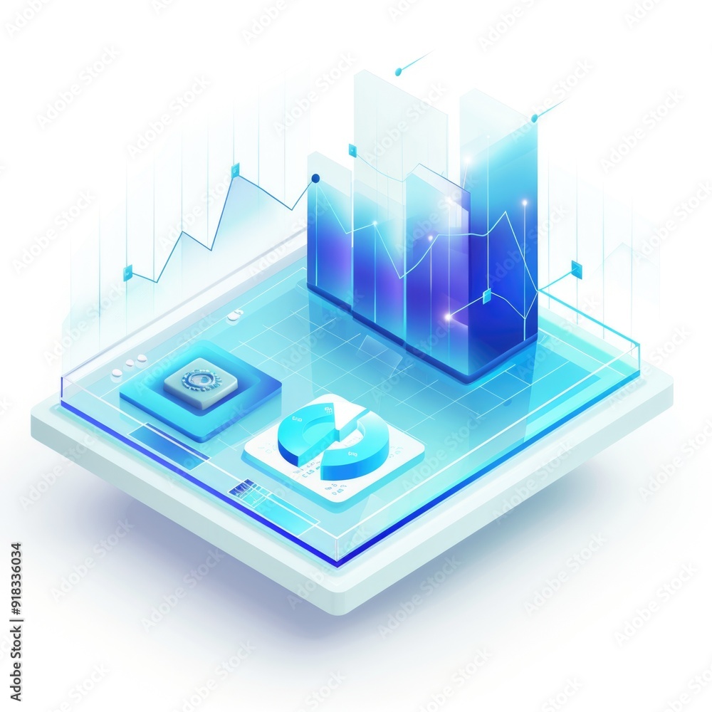 Futuristic Financial Dashboard Interface with Analytical Charts Futuristic Financial Dashboard Interface with Analytical Charts