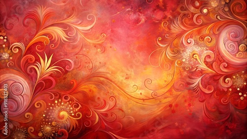 An Explosion of Color: Abstract Texture in Red, Pink, and Orange  AI generated