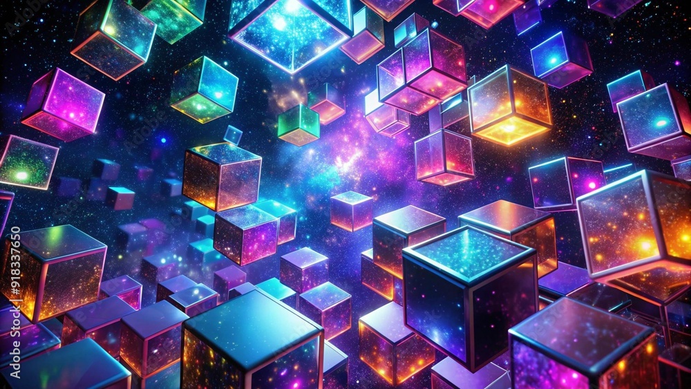 Celestial Cube Symphony: A Harmonic Dance of Floating Cubes in a Starry Abyss generative AI Celestial Cube Symphony: A Harmonic Dance of Floating Cubes in a Starry Abyss generative AI