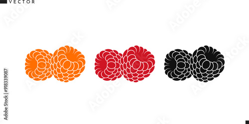 Raspberry vector. Fresh berry. Isolated raspberry on white background