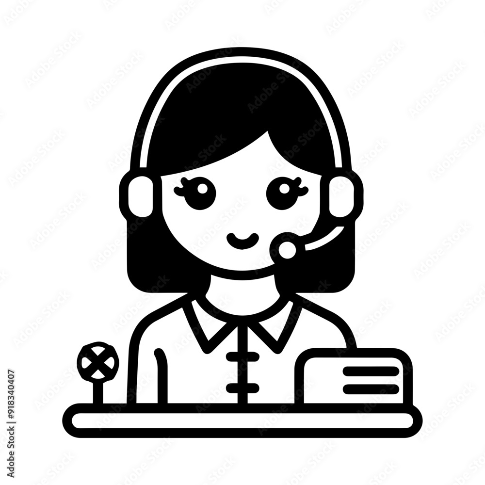 Customer service woman avatar icon Customer service woman avatar icon