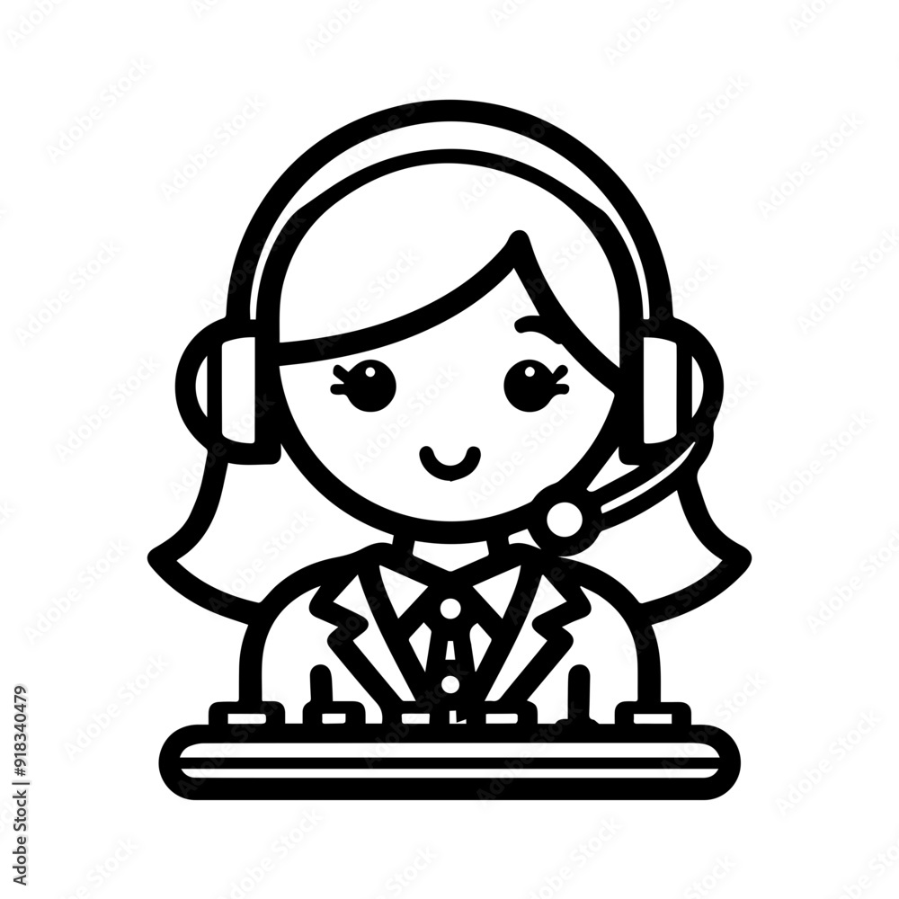 Customer service woman avatar icon Customer service woman avatar icon