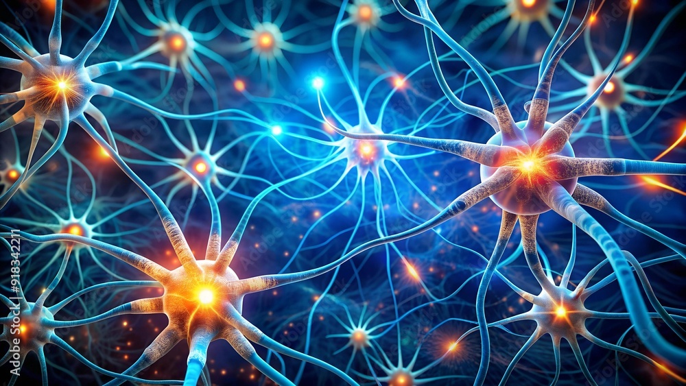 Electric Webs of the Nervous System: An Abstract Depiction of Guillain-Barr? Syndrome AI generated Electric Webs of the Nervous System: An Abstract Depiction of Guillain-Barr? Syndrome AI generated