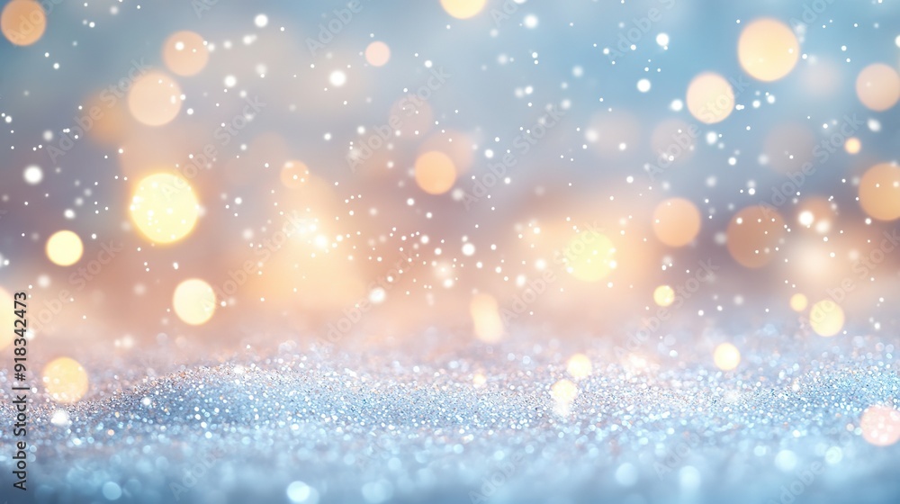 Abstract Blurred Background with Sparkling Glitter and Bokeh Lights Abstract Blurred Background with Sparkling Glitter and Bokeh Lights