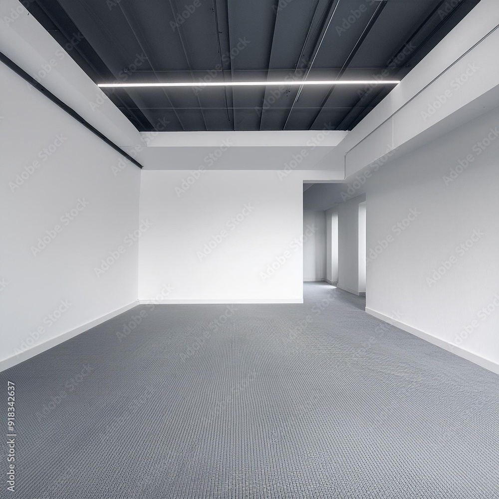 Empty room with white walls and ceiling Empty room with white walls and ceiling