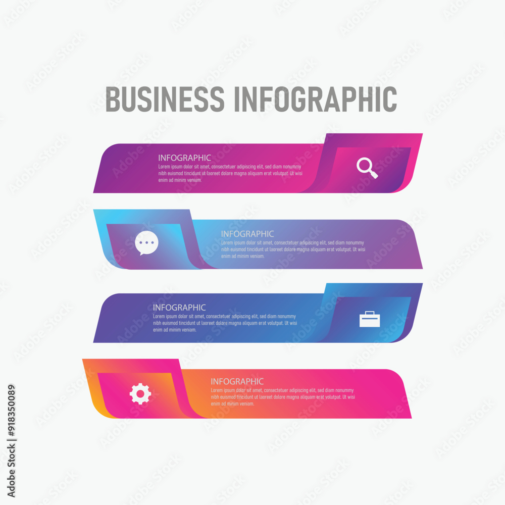 Gradient infographic step A Gradient infographic step A