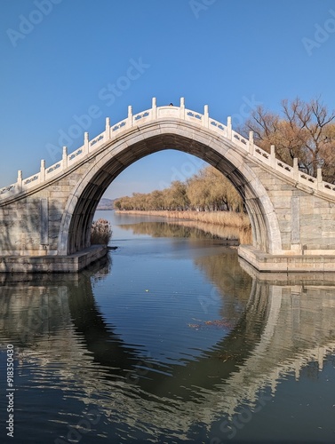 Chinese bridge in Beijing Summer Palace